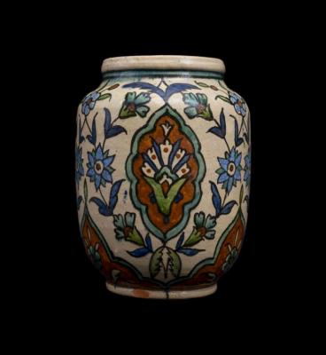 Armenian ceramic vase produced by the Joint Workshop, Jerusalem, 1921-1948