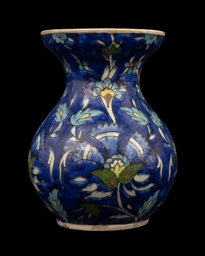 Armenian ceramic vase produced by the Dome of the Rock Tile Workshop , Jerusalem, 1919-1948