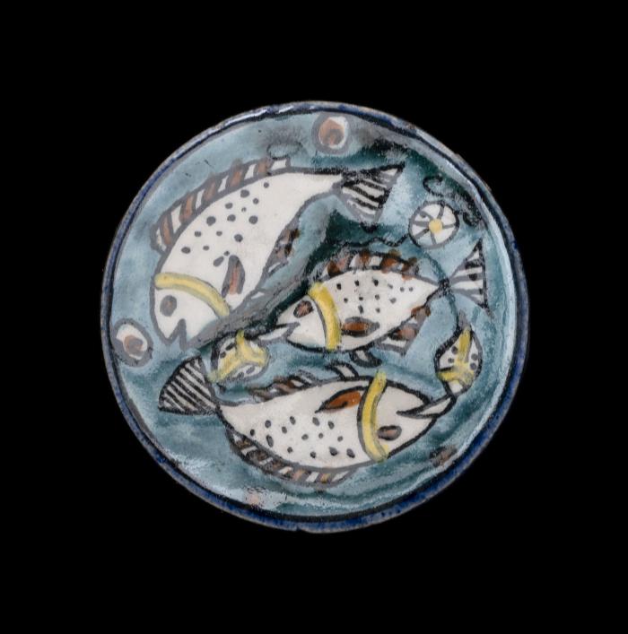 صحن خزف أرمني من إنتاج المشغل المشترك، القدس، 1921 -1948