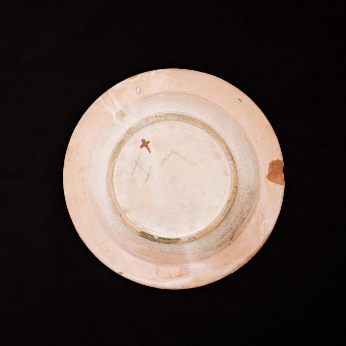 Armenian ceramics plate produced by the Tiles of the Dome of the Rock Workshop, Jerusalem,1919 - 1948
