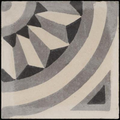 A Coloured Cement Tile and the Mold Used to Manufacture It, "Al-Baklava Corner", 1920s 