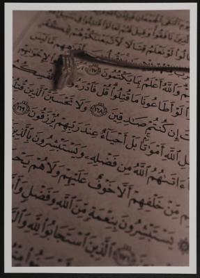 Qoran of Shaheed Ayman Al-Luh Displayed at the 