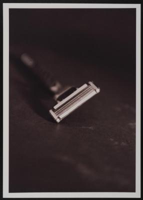 A Razor of Shaheed Wissam Yazbek Displayed at the "100 Shaheeds - 100 Lives" Exhibition, Feb 2001