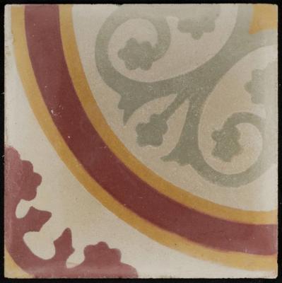 A Coloured Cement Tile and the Mold Used to Manufacture it, 1930s 