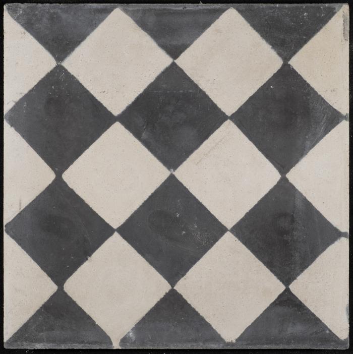 A Coloured Cement Tile and the Mold Used to Manufacture It, the 