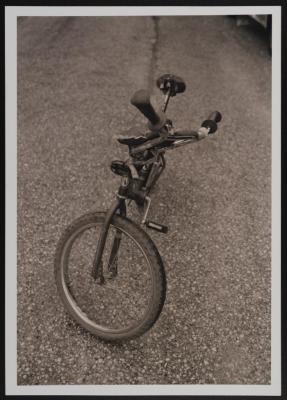 The Bicycle of Shaheed Yazan Halayqa Displayed at the "100 Shaheeds-100 Lives" Exhibition, Feb 2001