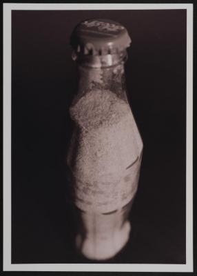 The Sand Bottle of Shaheed Rami Gharrah Displayed at the "100 Shaheeds - 100 Lives" Exhibition, Feb 2001