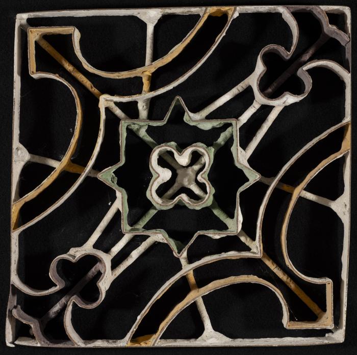 A Coloured Cement Tile and the Mold Used to Manufacture It, the 