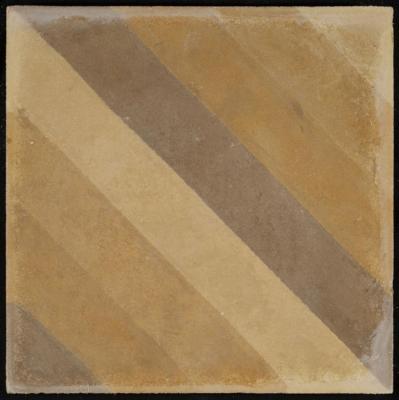 A Coloured Cement Tile and the Mold Used to Manufacture It, the "Cuts", 1890s
