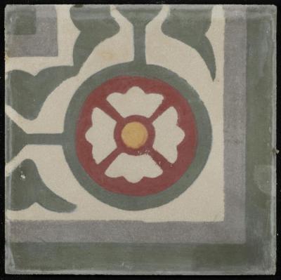 A Coloured Cement Tile and the Mold Used to Manufacture It, 