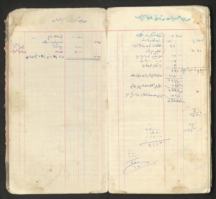 An account book belonging to The Aslan Tile Factory, Nablus, 1961-1969 