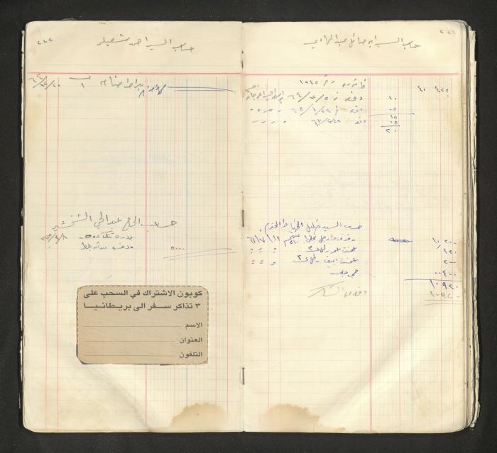 An account book belonging to The Aslan Tile Factory, Nablus, 1961-1969 