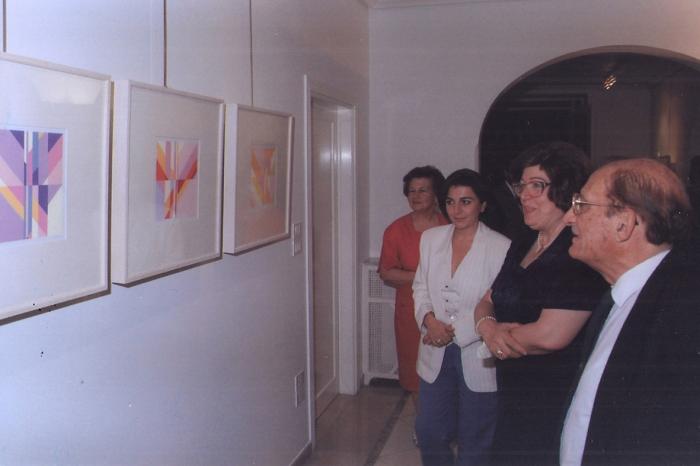 Opening of Artist Kamal Boullata's Exhibition, Damascus, 1994