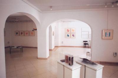 A photograph from the opening of the artist Kamal Boullata