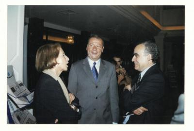 A photograph from the opening of an Arab Professional exhibition, Beirut, 2001