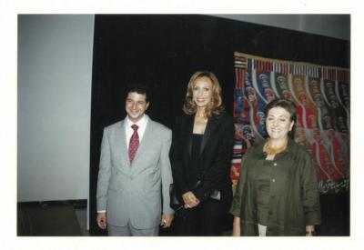 A photograph from the opening of Arab Professionals exhibition, Beirut, 2001