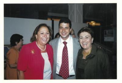 A photograph from the opening of Arab Professionals exhibition, Beirut, 2001