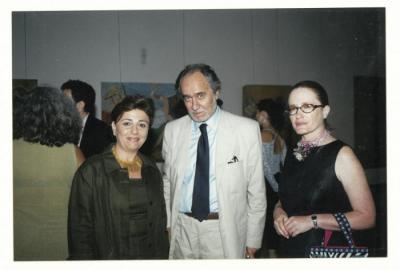 A photograph from the opening of Arab Professionals exhibition, Beirut, 2001