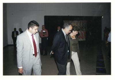 A photograph from the opening of Arab Professionals exhibition, Beirut, 2001