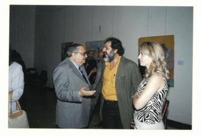 A photograph from the opening of Arab Professionals exhibition, Beirut, 2001