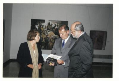 A photograph from the opening of Arab Professionals exhibition, Beirut, 2001