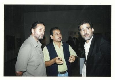 A photograph from the opening of Arab Professionals exhibition, Beirut, 2001