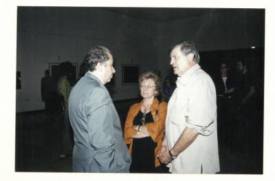 A photograph from the opening of Arab Professionals exhibition, Beirut, 2001