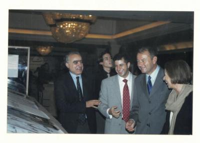 A photograph from the opening of Arab Professionals exhibition, Beirut, 2001