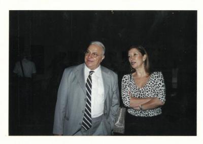 A photograph from the opening of Arab Professionals exhibition, Beirut, 2001