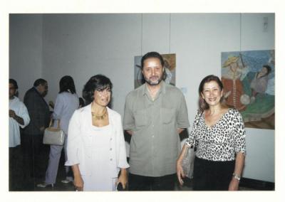 A photograph from the opening of Arab Professionals exhibition, Beirut, 2001