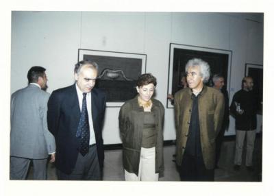 A photograph from the opening of Arab Professionals exhibition, Beirut, 2001