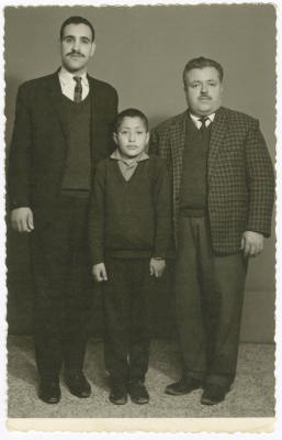 Khaled al-Qasim with His Uncle and Cousin, Amman, 27 February 1968
