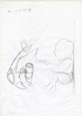 A Caricature Sketch by Artist Mohammad Sabaaneh, 2010-2020