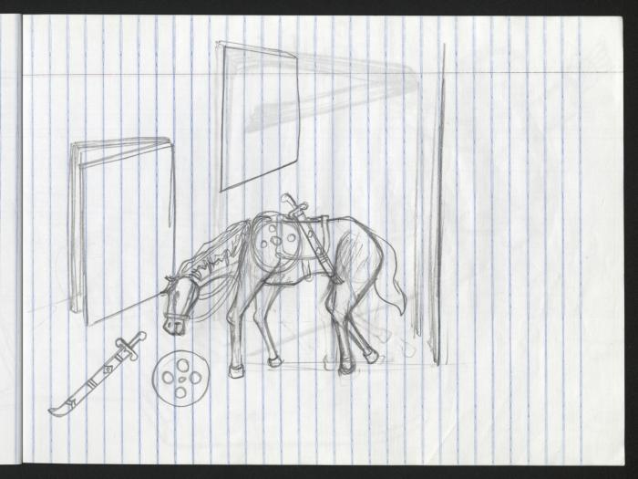  A Notebook of Caricature Sketches by Artist Mohammad Sabaaneh, al-Naqab Prison, 2013