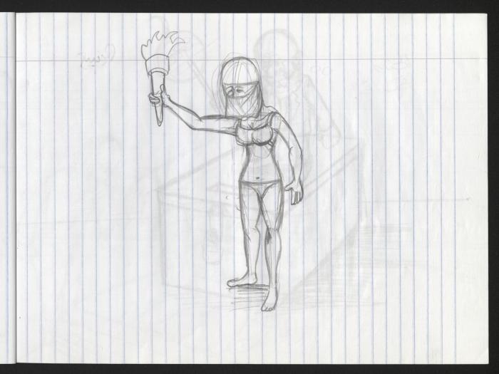  A Notebook of Caricature Sketches by Artist Mohammad Sabaaneh, al-Naqab Prison, 2013