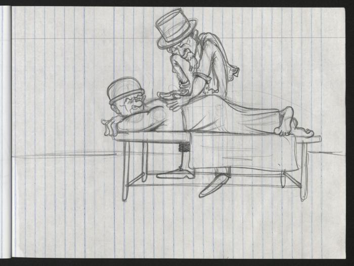  A Notebook of Caricature Sketches by Artist Mohammad Sabaaneh, al-Naqab Prison, 2013