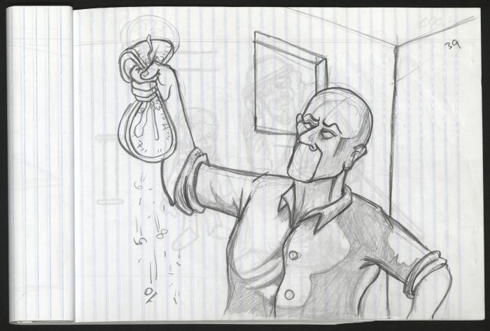 A Notebook of Caricature Sketches by Artist Mohammad Sabaaneh, al-Naqab Prison, May 2013