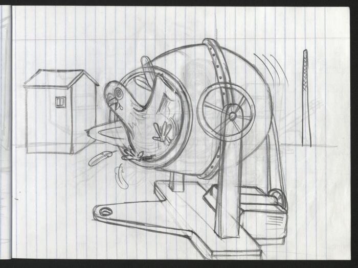  A Notebook of Caricature Sketches by Artist Mohammad Sabaaneh, al-Naqab Prison, 2013