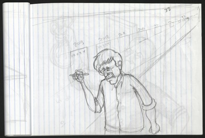 A Notebook of Caricature Sketches by Artist Mohammad Sabaaneh, al-Naqab Prison, May 2013
