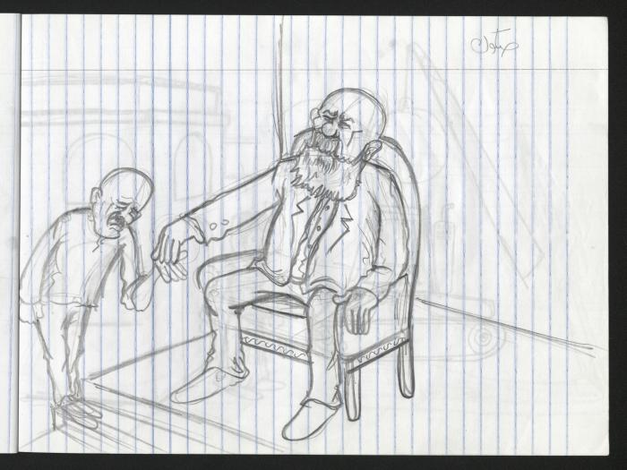  A Notebook of Caricature Sketches by Artist Mohammad Sabaaneh, al-Naqab Prison, 2013