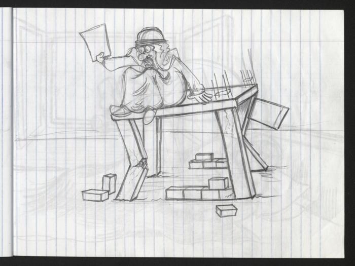  A Notebook of Caricature Sketches by Artist Mohammad Sabaaneh, al-Naqab Prison, 2013