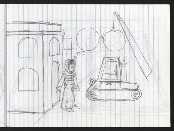  A Notebook of Caricature Sketches by Artist Mohammad Sabaaneh, al-Naqab Prison, 2013