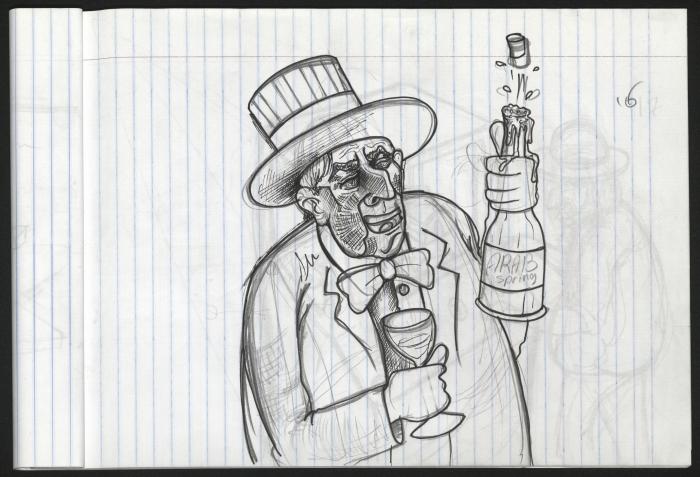 A Notebook of Caricature Sketches by Artist Mohammad Sabaaneh, al-Naqab Prison, May 2013