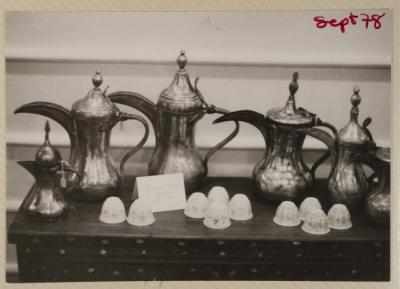 Copper Pitchers Exhibited at The Gallery, Amman, September 1978