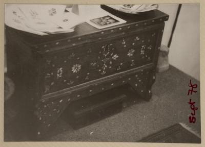 Inlaid Wooden Cabinet Exhibited at The Gallery, Amman, September 1978