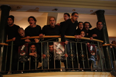 ارتجالات مسرحية في مسرح وسينماتك القصبة عُقْب اغتيال المخرج جوليانو مير خميس 