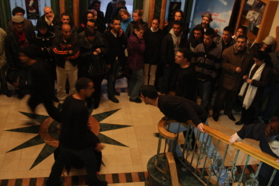 ارتجالات مسرحية في مسرح وسينماتك القصبة عُقْب اغتيال المخرج جوليانو مير خميس 