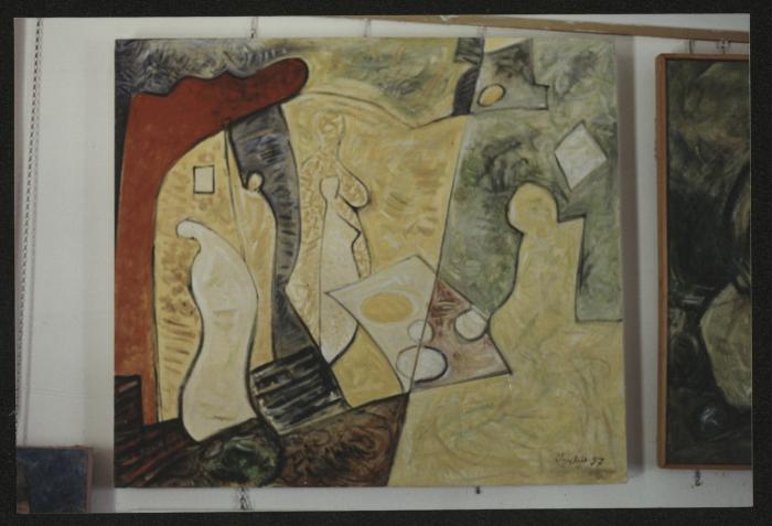 A photograph with painting