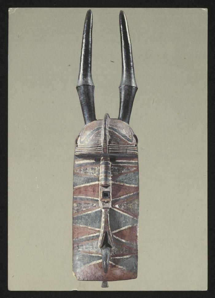 A postcard issued by Museum of African and Oceanic Arts, 1975