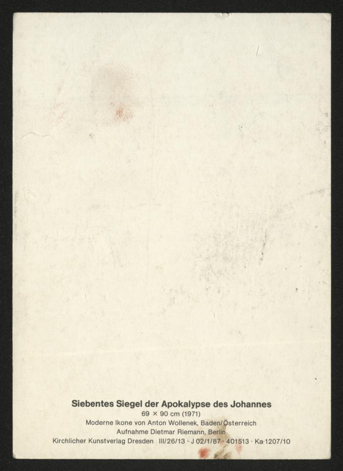 A postcard featuring the painting 